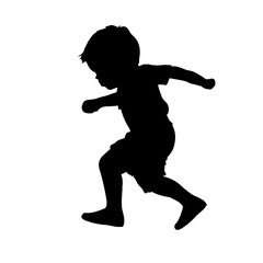 Fototapeta na wymiar silhouette of a child, boy