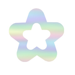 y2k Hologram abstract star illustration element textured background