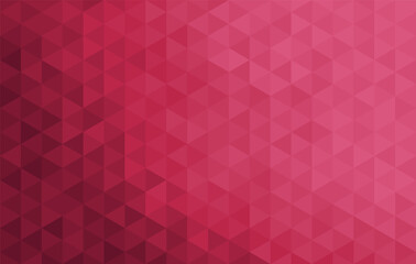 Gradient mosaic triangle background pattern. Trend color of the year 2023 viva magenta. Design texture elements for banners, covers, posters, backdrops, walls. Vector illustration.