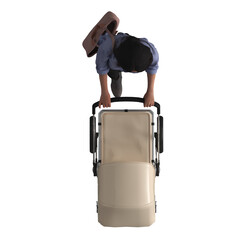 woman with baby_top view