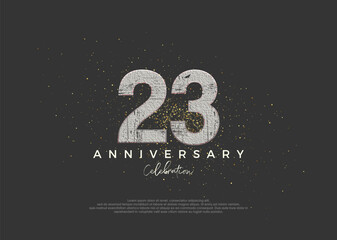 Fototapeta na wymiar Rustic number for 23rd anniversary celebration. premium vector design. Premium vector for poster, banner, celebration greeting.