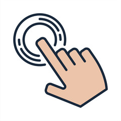 Double tap touch gesture linear icon. Thin line illustration. Hold and press button. Contour symbol. Vector isolated outline drawing. Editable stroke