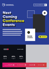 Obraz premium Simply Blue Sets of Business Promotional Theme - Part 3 - A4 flyer