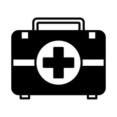 Obraz premium Solid Line First aid kit design vector icon design vector line icon svg