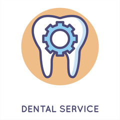 Dental, setting, teeth, icon. Simple editable vector illustration.