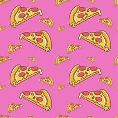 Obraz premium Perfect Kids Apparel Trendy Textile Wrapping Collage Print Seamless Pattern Illustrations - 06