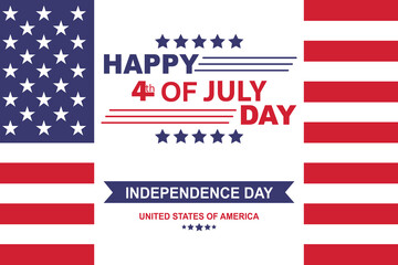 A poster for the 4th of july with the words happy 4th of july on it.	
