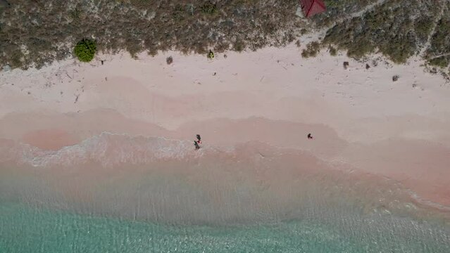 Drone Footage of Pink Beach Bima Indonesia 