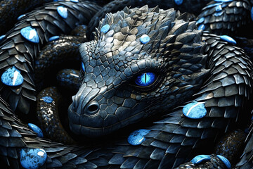 hybrid of a dragon and snake