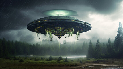 Fototapeta na wymiar Alien UFO