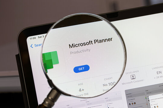 Ostersund, Sweden - June 3, 2023: Microsoft Planner app on an ipad. Microsoft Planner is a planning application available on the Microsoft 365 platform.