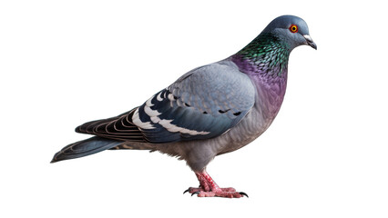 Pigeon isolated on transparent background created with generative AI technology
