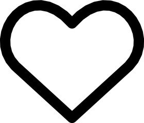 Favorite Heart Related Simple Vector Line Icon. Editable stroke 48 pixels