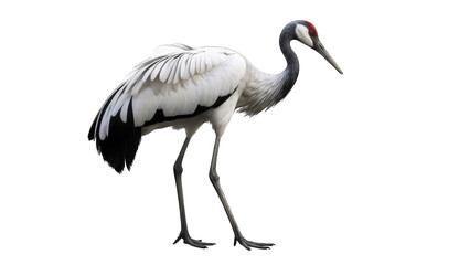 Crane isolated on transparent background created with generative AI technology
