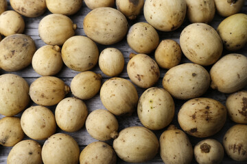 Langsat fruit (Lansium domesticum Corr) is ready to shoot in the studio