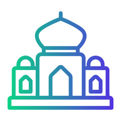 Obraz premium taj mahal icon