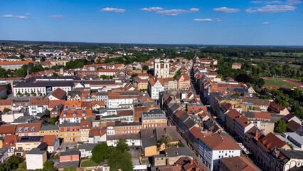aerial view of the city lutherstadt wittenberg, saxony-anhalt