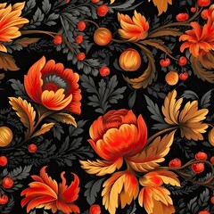 Khokhloma Pattern of Russian Generative AI 