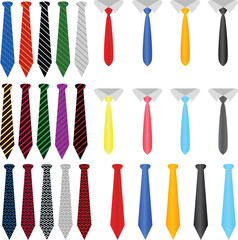 Set of colorful ties clipart