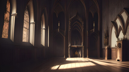 Obraz premium Digital Gothic Castle Backdrop