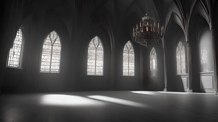 Obraz premium Digital Gothic Castle Backdrop