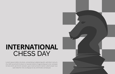 International Chess Day Background Template