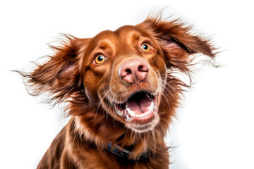 Portrait of happy dog. Generative AI