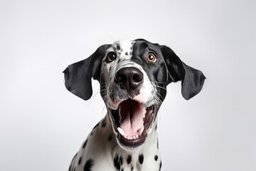 Portrait of happy dog. Generative AI