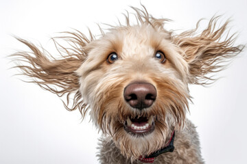 Portrait of happy dog. Generative AI