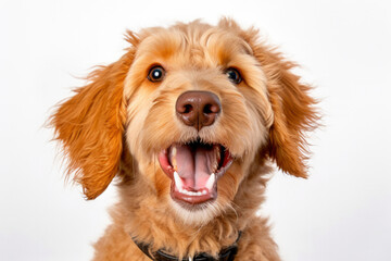 Portrait of happy dog. Generative AI