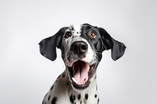 Portrait of happy dog. Generative AI