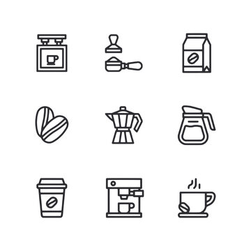 set of coffee shop icons