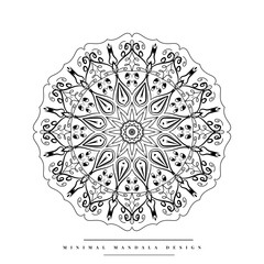 Arabesque mandala coloring page with nature-inspired elements