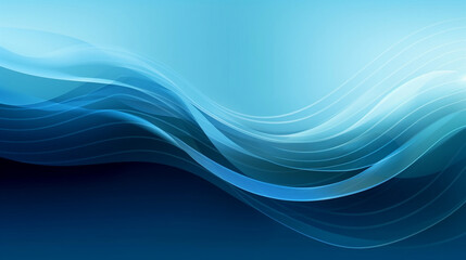 Fototapeta premium Abstract Blue Wave on Background Vector Illustration. Generative ai.