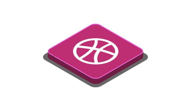 drible icon animated background 