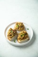 Homemade olive tapenade with sun dried tomatoes