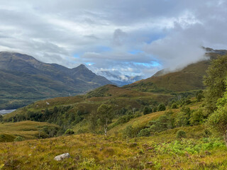 Fototapeta na wymiar Herbstliche Schottische Highlands auf dem West Highland Way