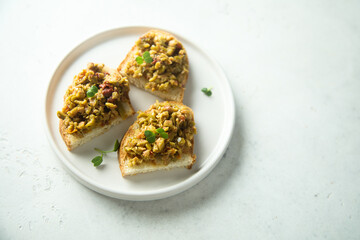 Homemade olive tapenade with sun dried tomatoes