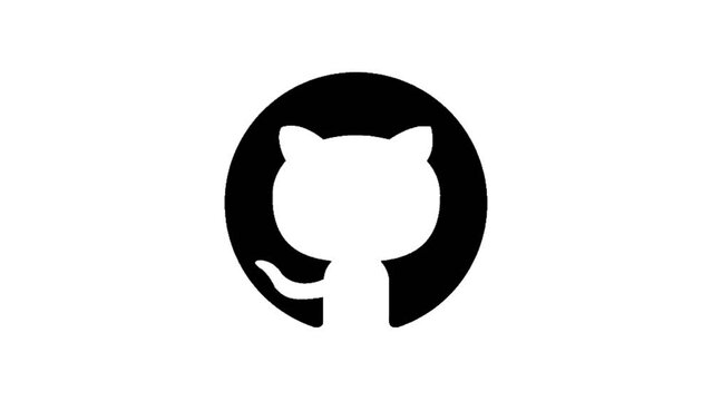 github black icon background animation, GitHub logo