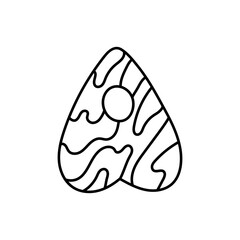 Ouija board arrow isolated on white background. Spiritism, magic items, divination. Hand drawn doodle style drawing.