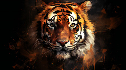 Tigers and Nature, Created using generative AI.