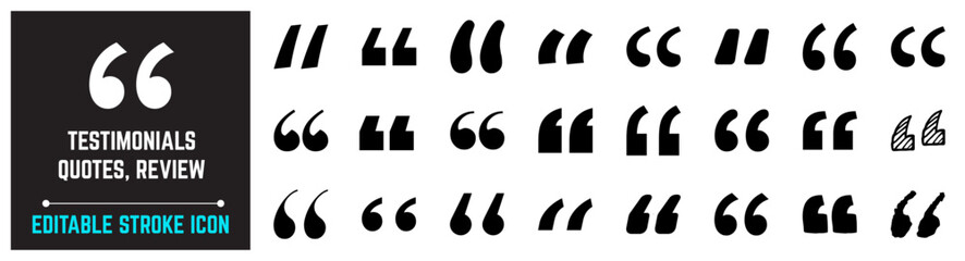 Obraz premium Quote icon collections, Sample quotes, quotation mark, Testimonials icon in trendy flat design 