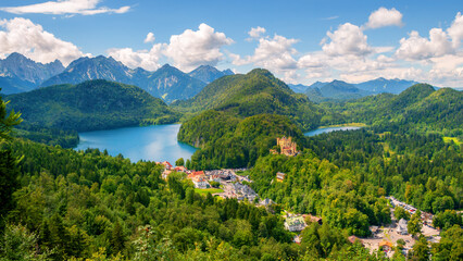 Fototapeta na wymiar Alps mountain landscape, Bavaria Germany