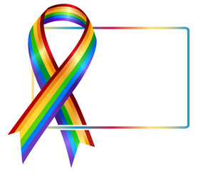 The rainbow ribbon stands for LGBTQ+ pride, diversity, inclusivity, and support. It represents solidarity, advocacy, and equality for individuals of different sexual orientations and gender identities