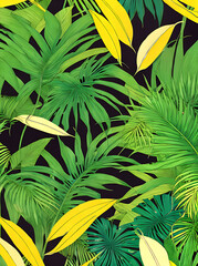 Fototapeta na wymiar Tropical background banana golden lines volumetric neutral.