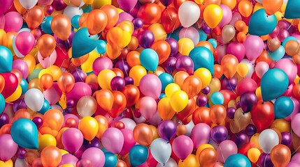 Colorful baloons background. Celebration, holiday and birthday concept.