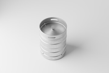 metallic beer keg mockup