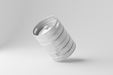metallic beer keg mockup