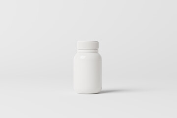 white plastic medicine bottle