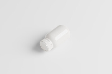 white plastic medicine bottle